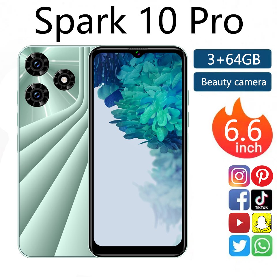 M-HORSE 2023 latest version hot10 6.6-inch full-screen smartphone 4G dual card 128GB face recognition fingerprint